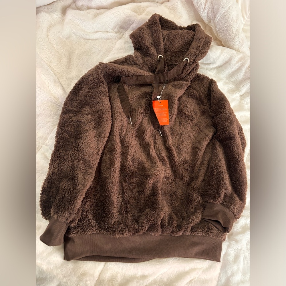 perfect brown fuzzy sweater